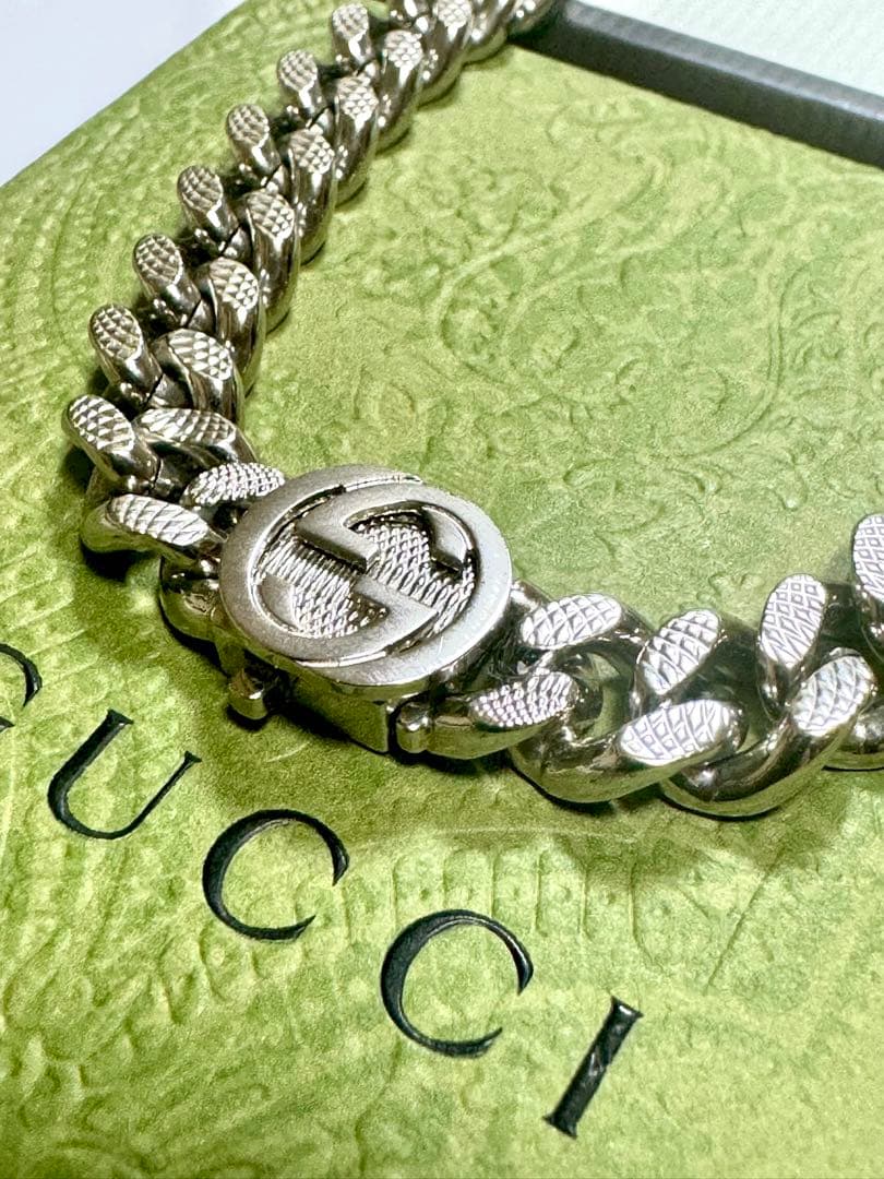 極美品】GUCCIインターロッキングG チェーンネックレス ゴルメット