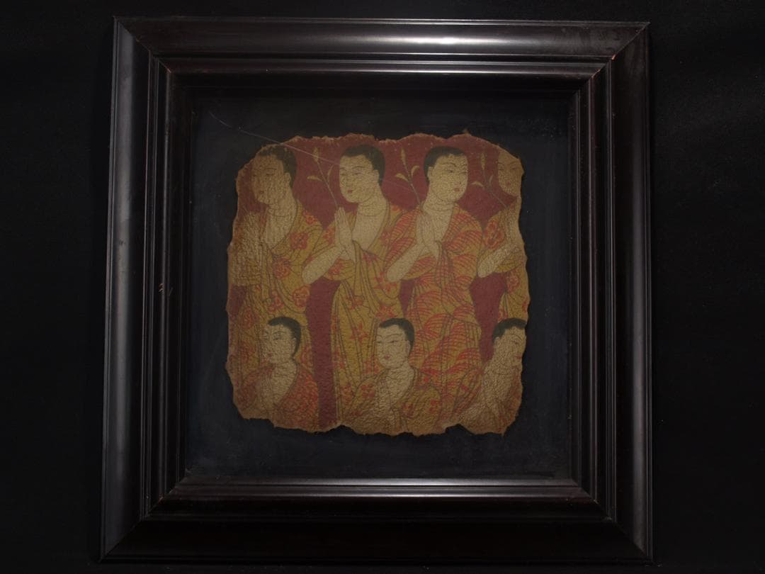 敦煌莫高窟壁画 彩絵　人物像 発掘品 AK1915A7-2