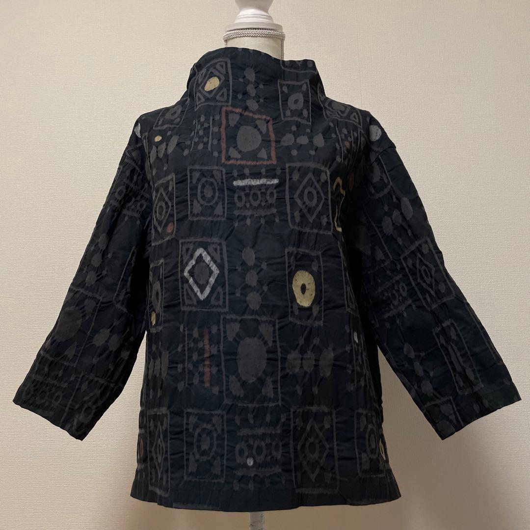 FUGA FUGA　アンティークパレードブラウス　2024年製　異素材切替　黒