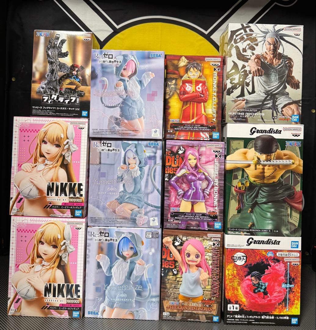 ワンピース　最新プライズ　リゼロ　ハンターハンター　フィギュア　nikke 鬼滅