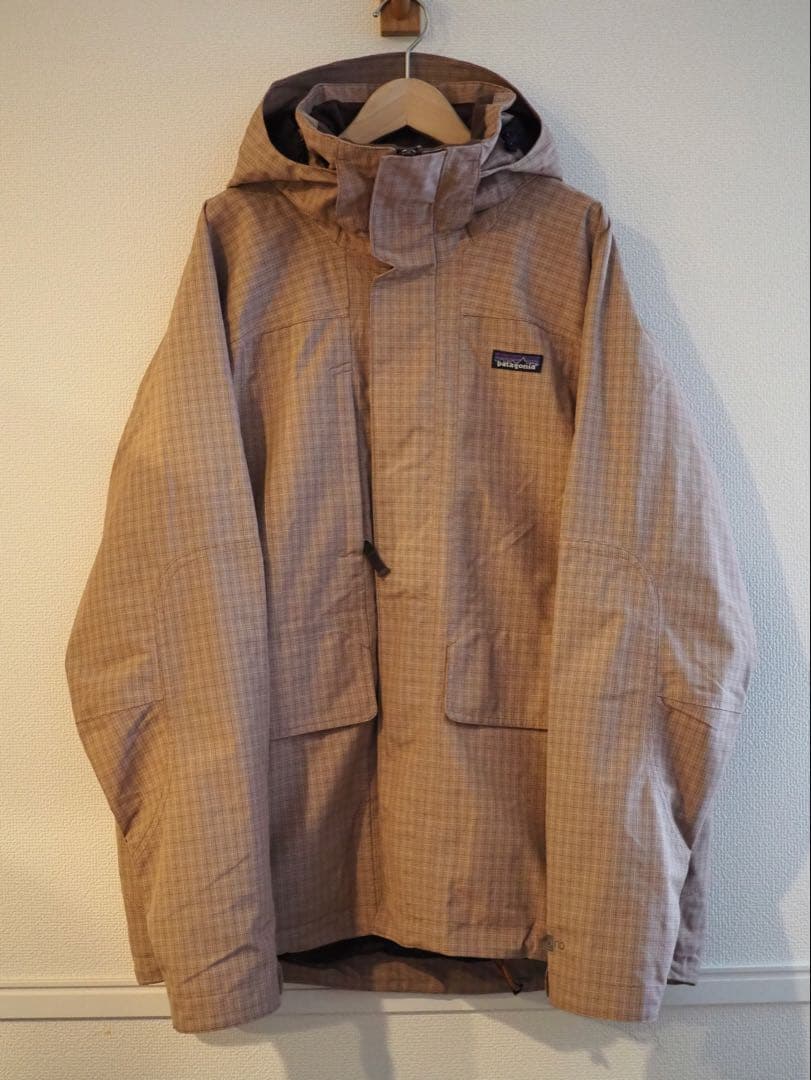 【F8】廃盤 PATAGONIA サイドウォールジャケット　ベージュチェック