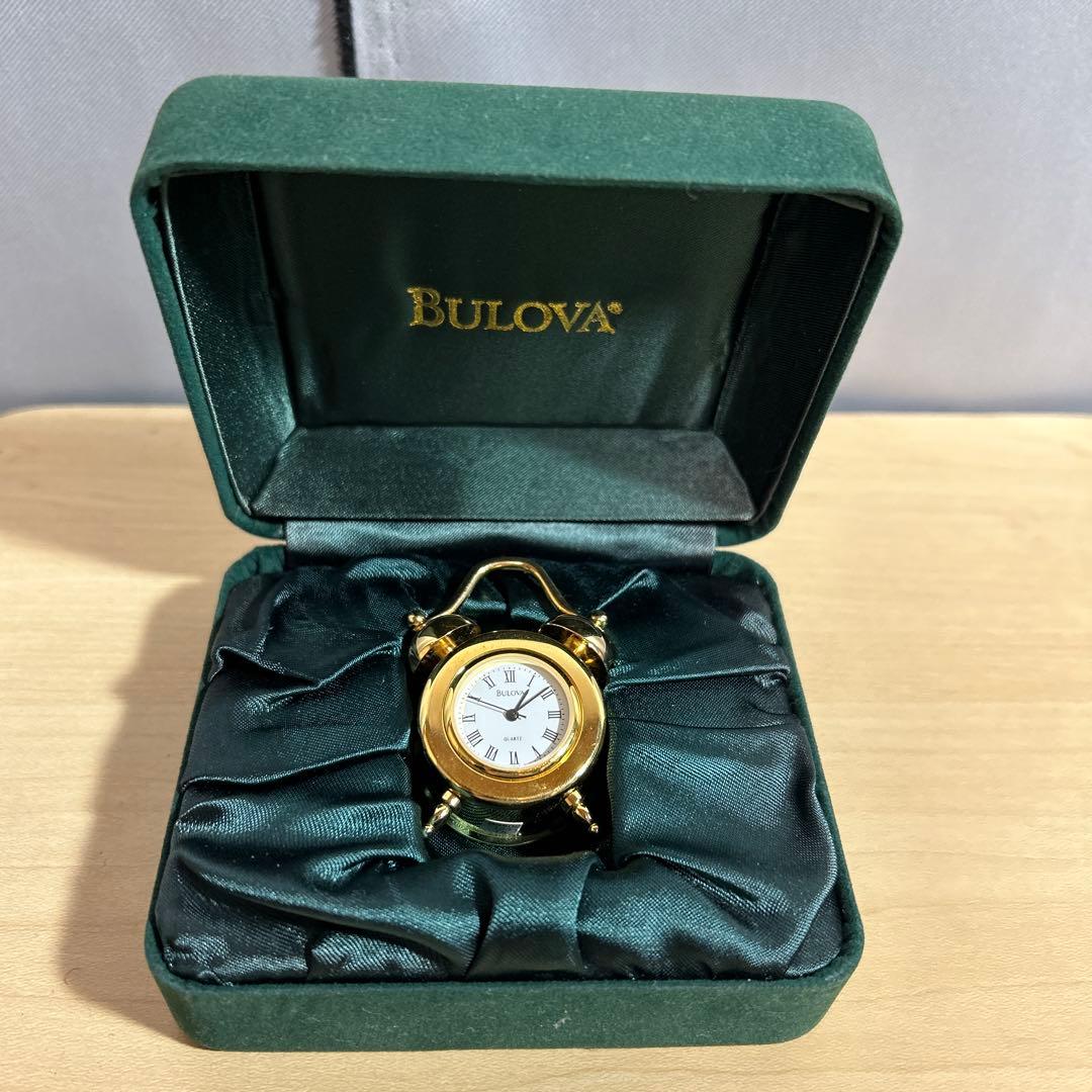 アンティーク ブローバ ミニチュア 目覚まし時計 ゴールド Gemini