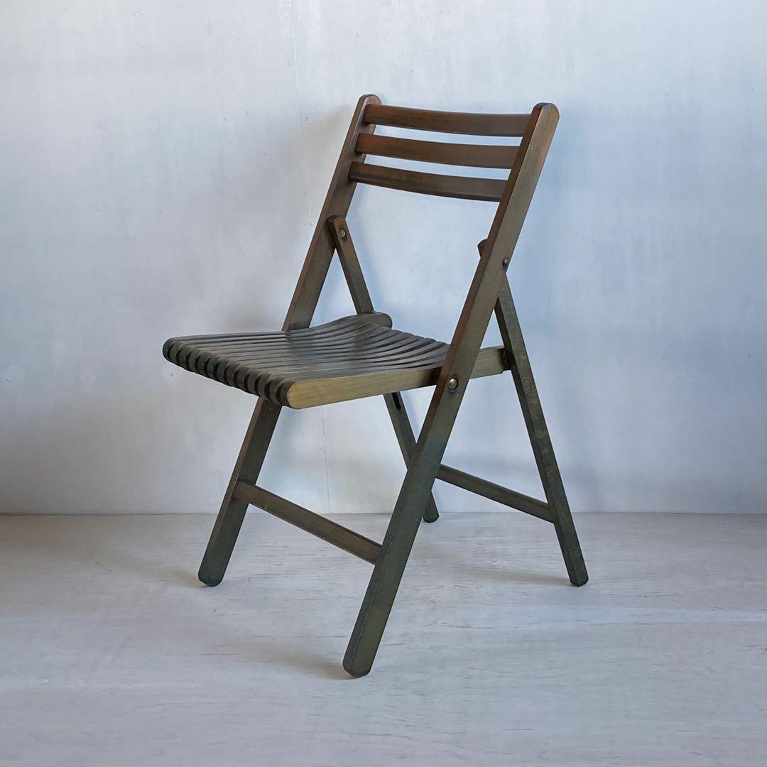 木製 折りたたみチェア フォールディングチェア 北欧 昭和レトロ