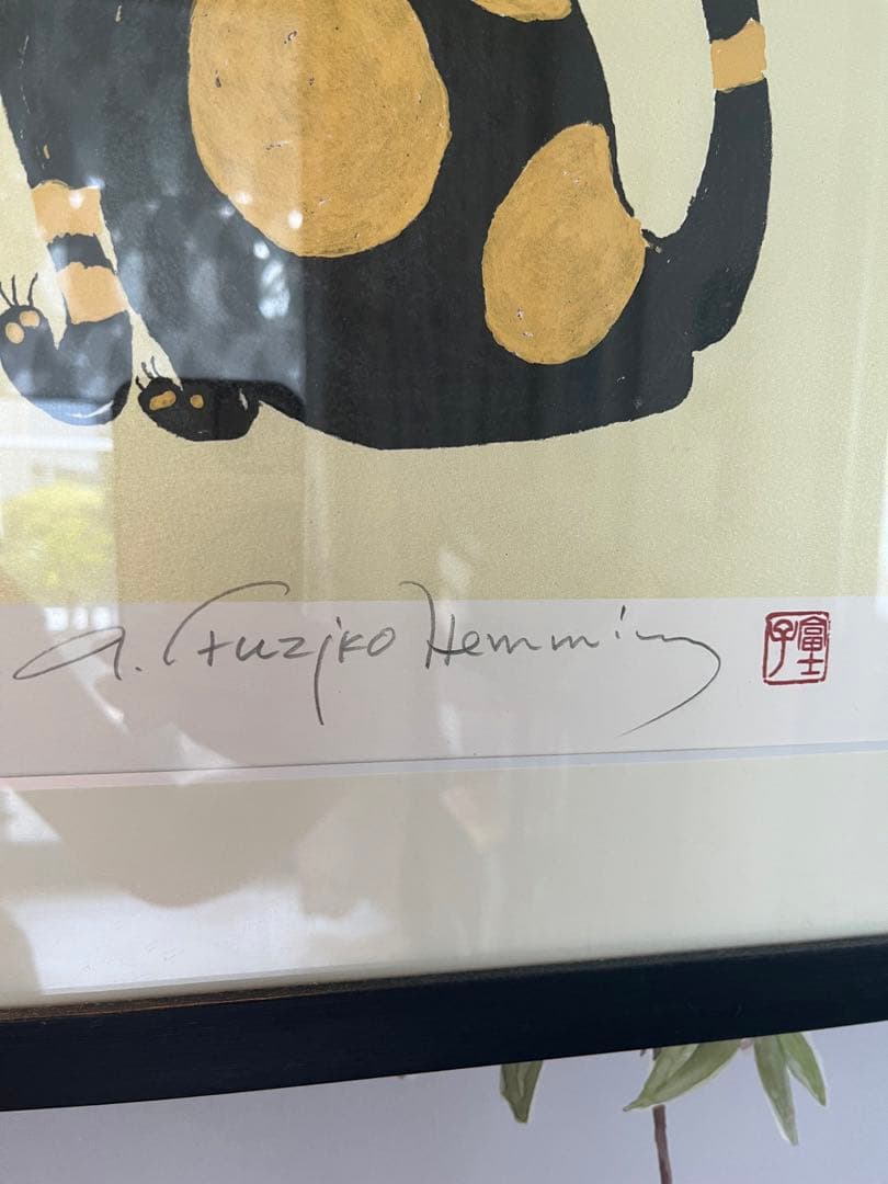 真作】フジコヘミング くりくり シルクスクリーン AP 直筆サイン 希少