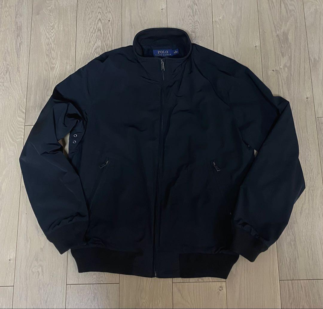 Polo Ralph Lauren ハリントンジャケット　黒ポニー刺繍ロゴ M