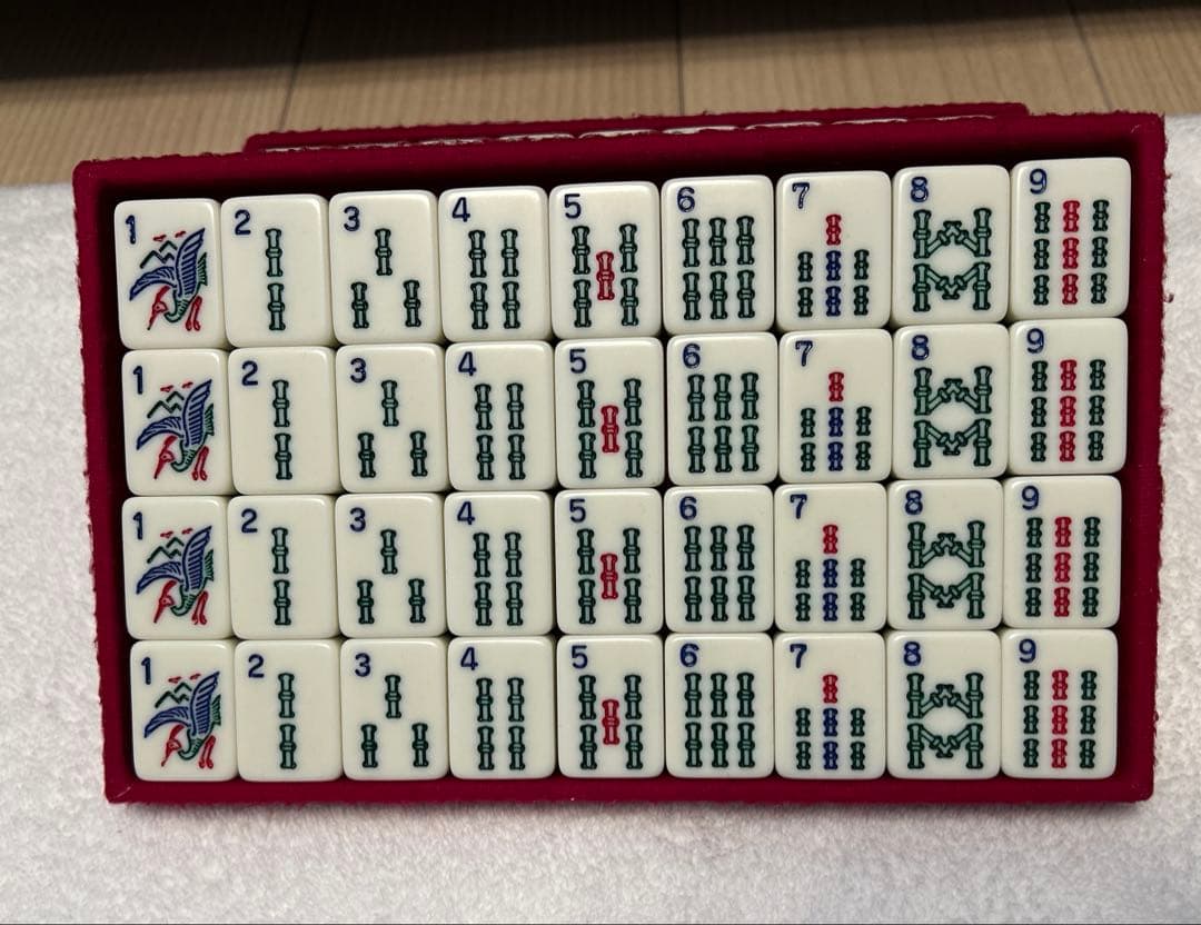 【美品】ミズノ丸一　じゃんぼ　　国士　海外向数字、アルファベット刻印あり 海外向け特注品】高級麻雀牌 ミズノ丸一 特殊一索 国士 じゃんぼ