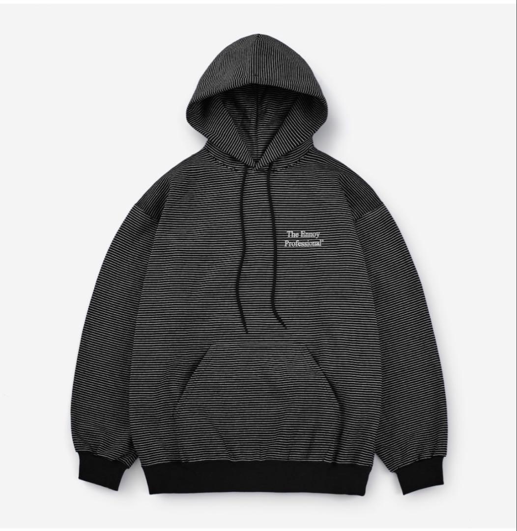 未使用　ENNOY BORDER HOODIE SWEAT (BLACK) M