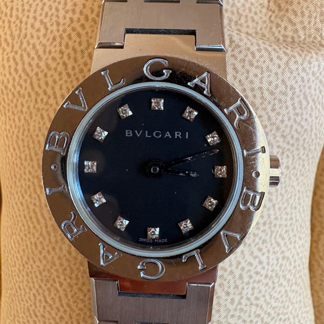 ブルガリブルガリ BB23SS ブラック ダイヤインデックス 付属品・保証書
