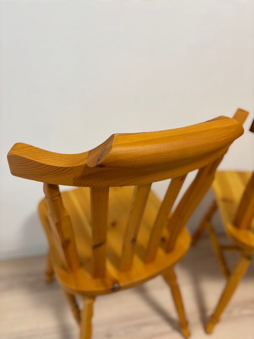 美品】ウィンザーチェア カントリー 洋風 天然木ダイニングチェア②