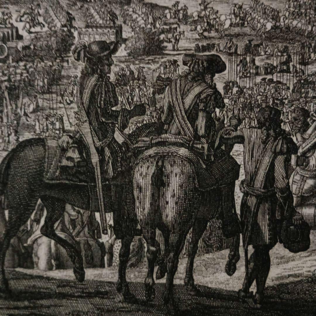 お値下げ　額装品　1673年　J.DOLIVAR 「ライン侵攻の図」稀少　美品