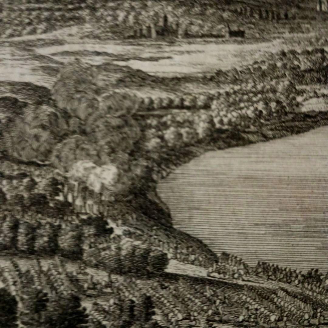 お値下げ　額装品　1673年　J.DOLIVAR 「ライン侵攻の図」稀少　美品