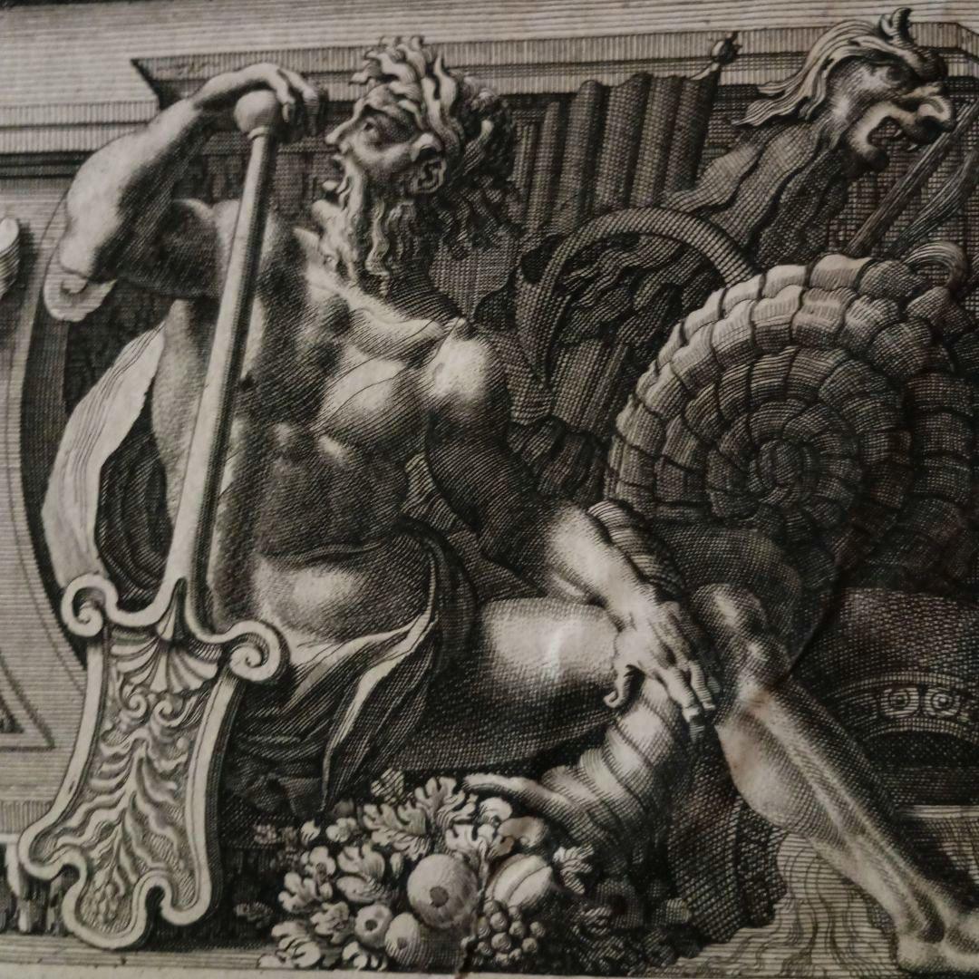 お値下げ　額装品　1673年　J.DOLIVAR 「ライン侵攻の図」稀少　美品