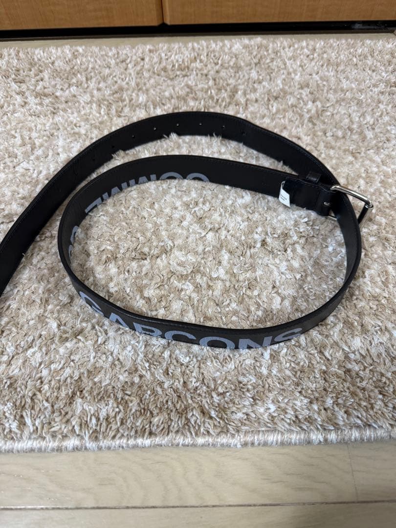 【中古】COMME des GARÇONS ロゴ ベルト ブラック