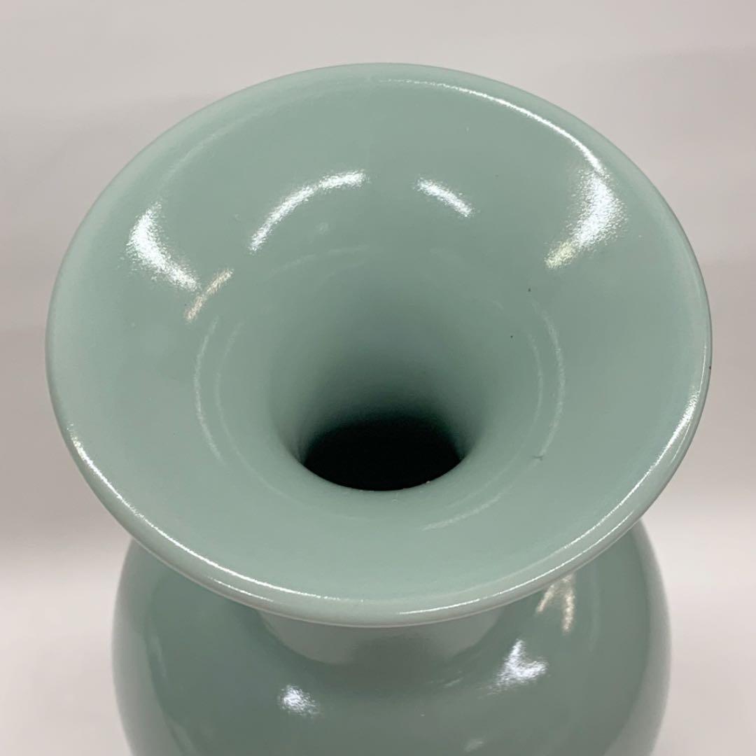 花入11】青磁 森野嘉光 高さ21.5㎝