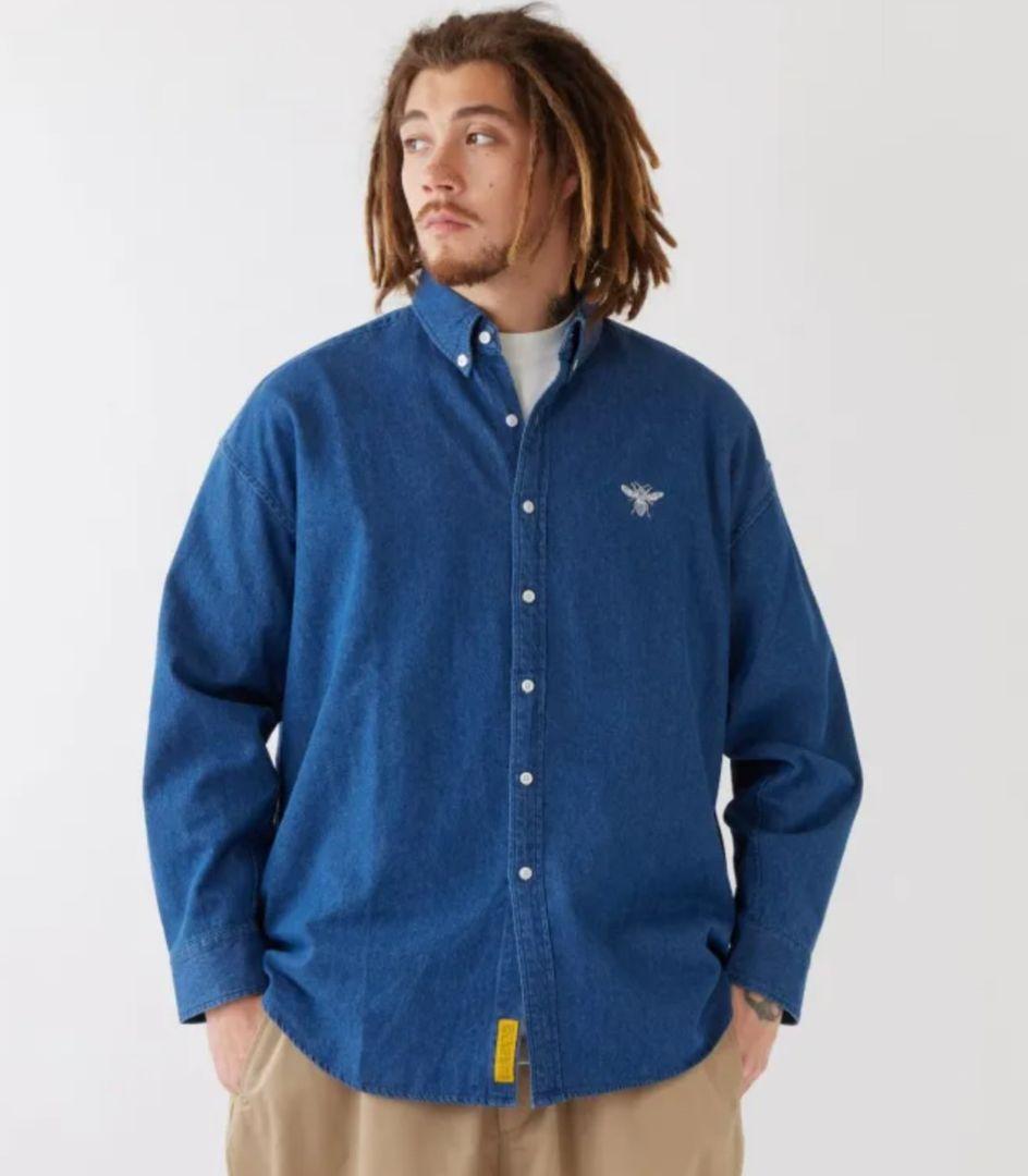 F.A.T(エフエーティー) B.D.Dee Blue ボタンダウンデニムシャツ