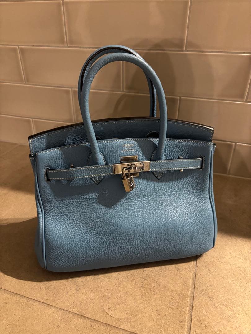 ライトブルー レザー トートバッグ ライトブルー ソフトレザー 大容量 トート バッグ ショルダー ディリー