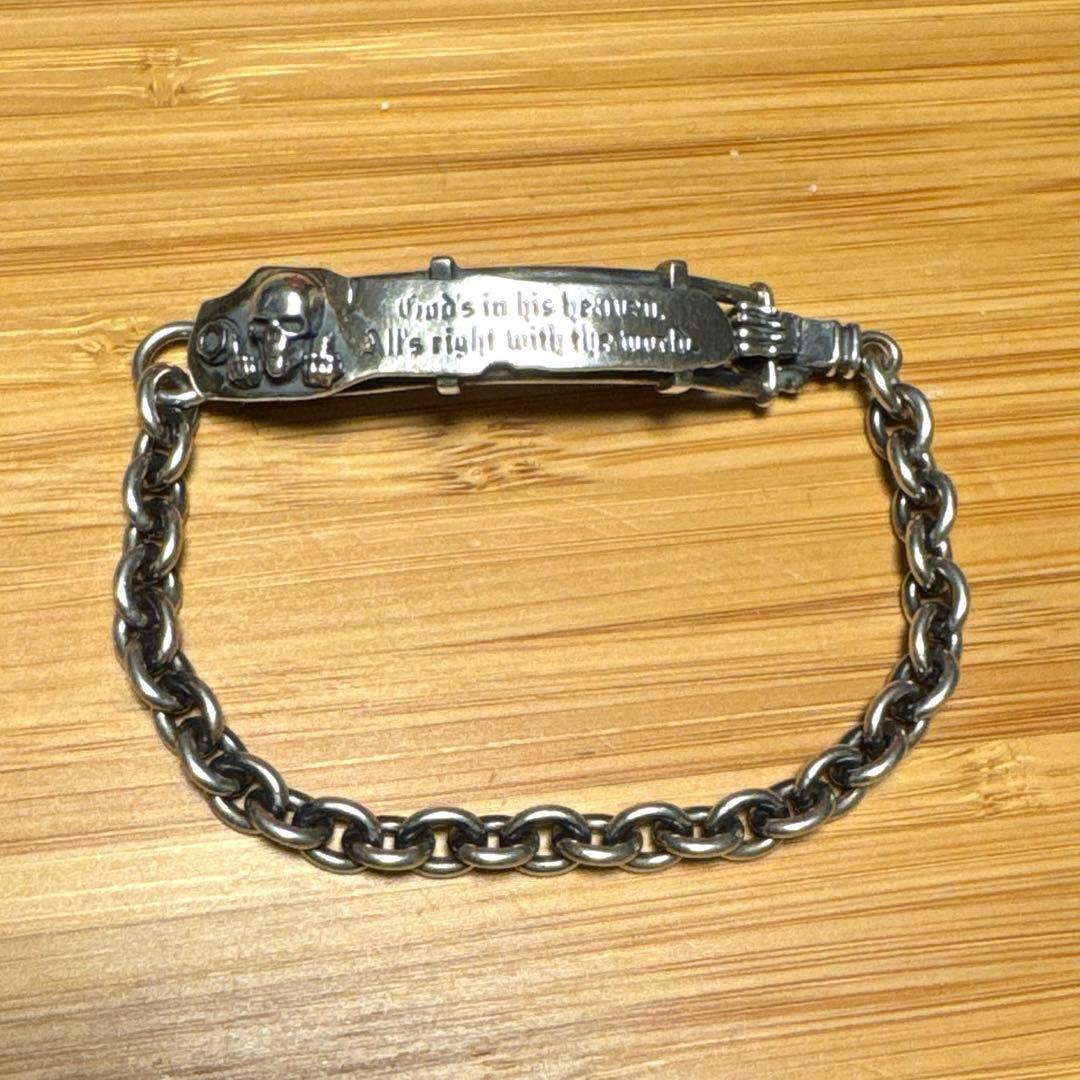 Dr MONROE BR-36-SV スカル ボーンハンド ブレスレット 925