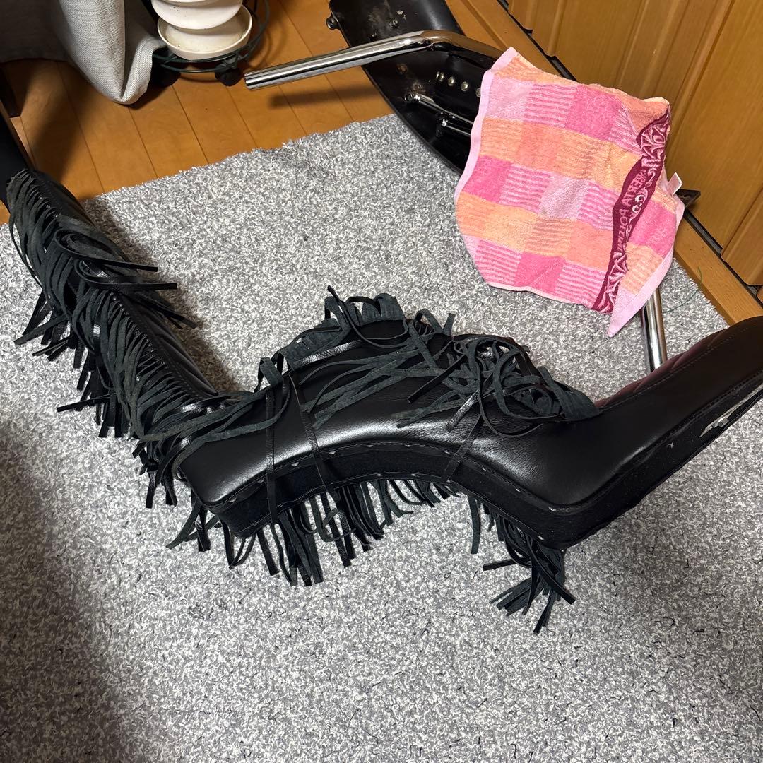 アメリカンシート フリンジ レザー