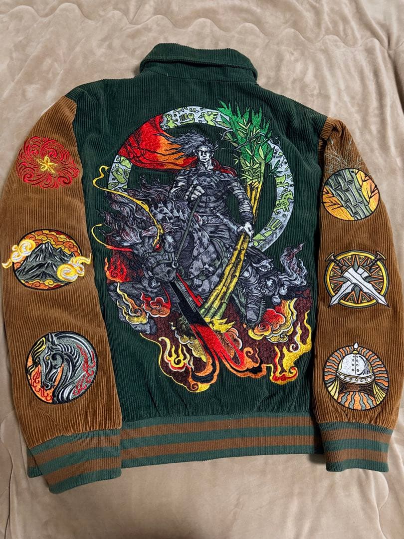 未使用近 別珍 vintage 騎兵将軍 馬 スタジャン スカジャン ヴィンテージ 馬師努 別珍 リバーシブル スカジャンの通販 by YSHOP