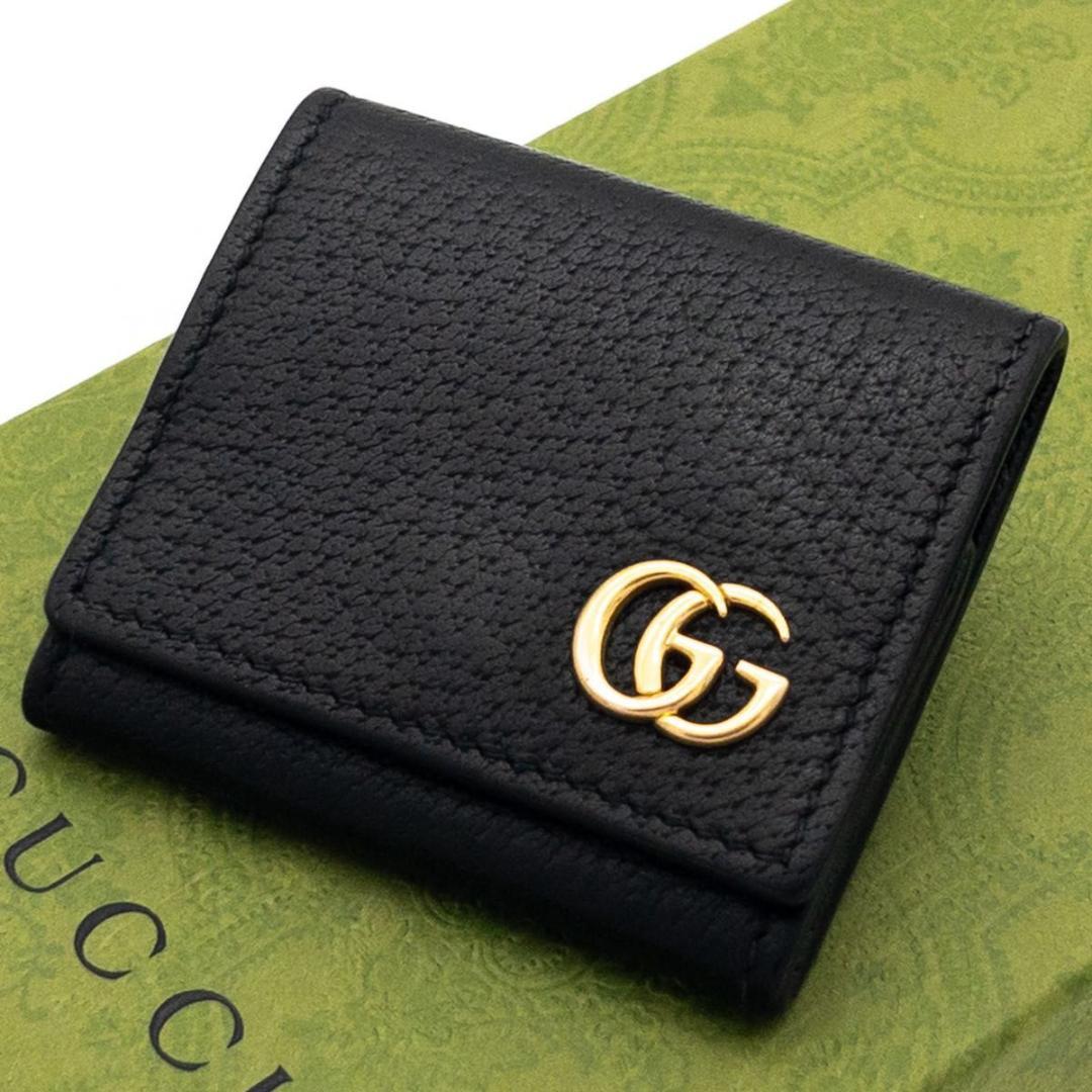 【超極美品】GUCCI GGマーモント　ケース　レザー　黒　小銭入れ