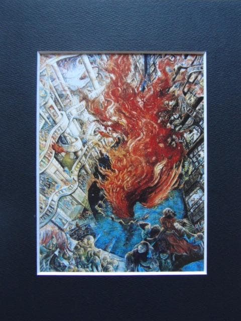 遠藤彰子、【遠い日がかえらしむ】、希少な画集画、新品高級額・額装付