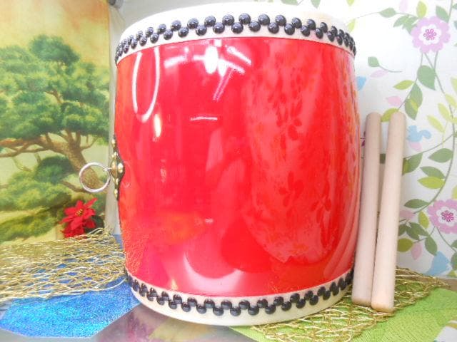 (送料無料)36.000円　R大太鼓40cm 撥2本付き　約5.5kgエイサーへ