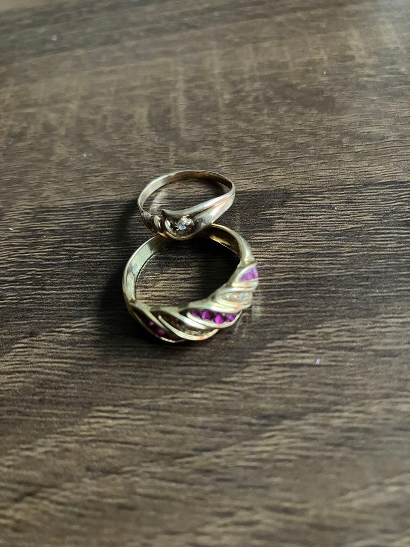 ゴールド K18 K9リング ダイヤ ルビー付き K18 ルビーリング 11号 0.24ct ダイヤモンド 0.22ct 約2.6g 18金