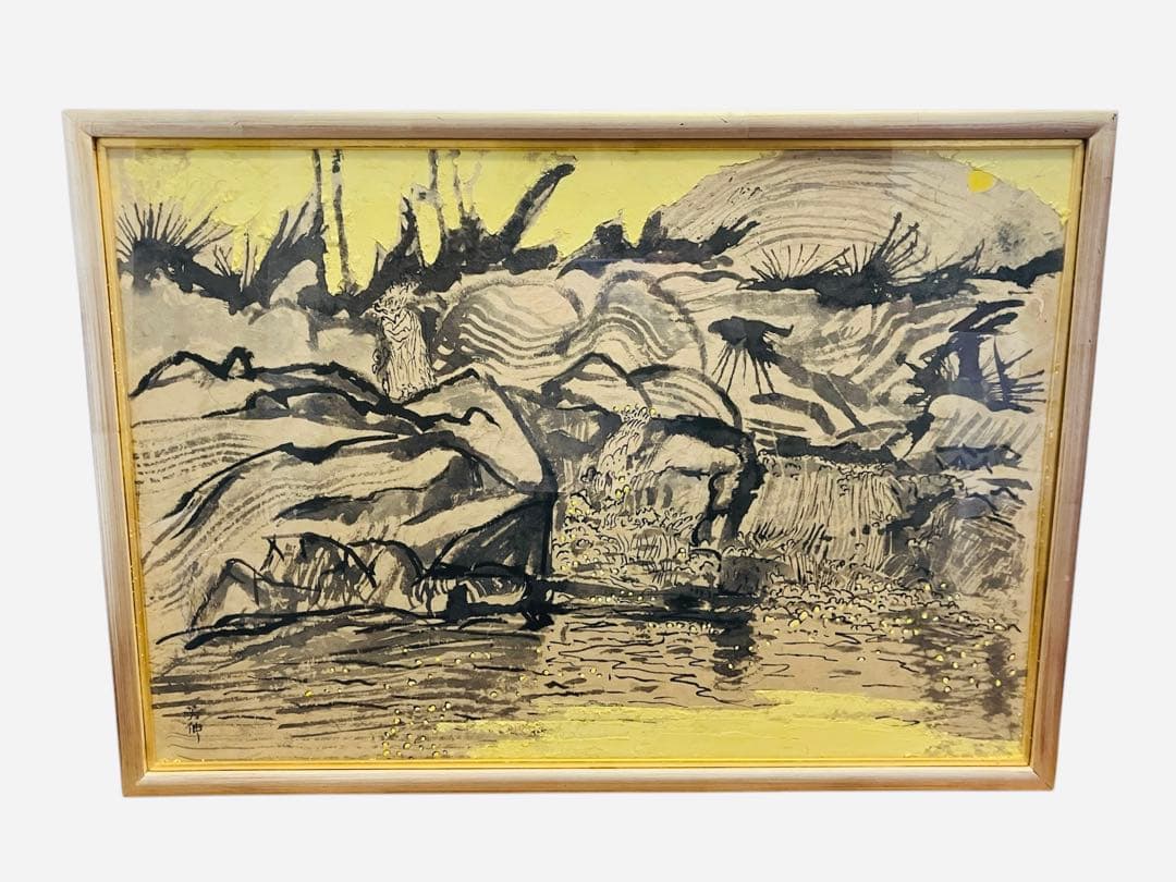 絵画　島本芳伸　飛鳥川　アート