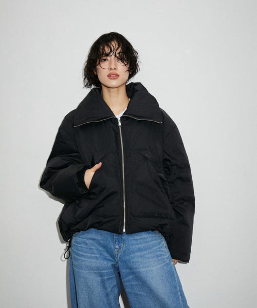 ADAM ET ROPÉ【ALLIED】ショートパファージャケット／ダウン　黒