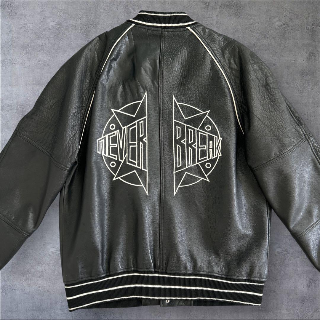 美品 ZARA バッファローレザー 本革 牛革 レザージャケット Lサイズ