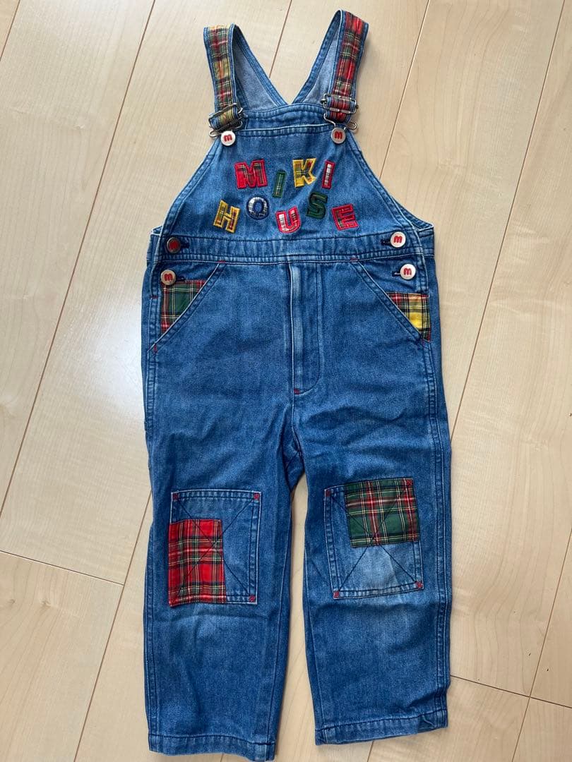 MIKI HOUSE デニムオーバーオール 95cm - メルカリ