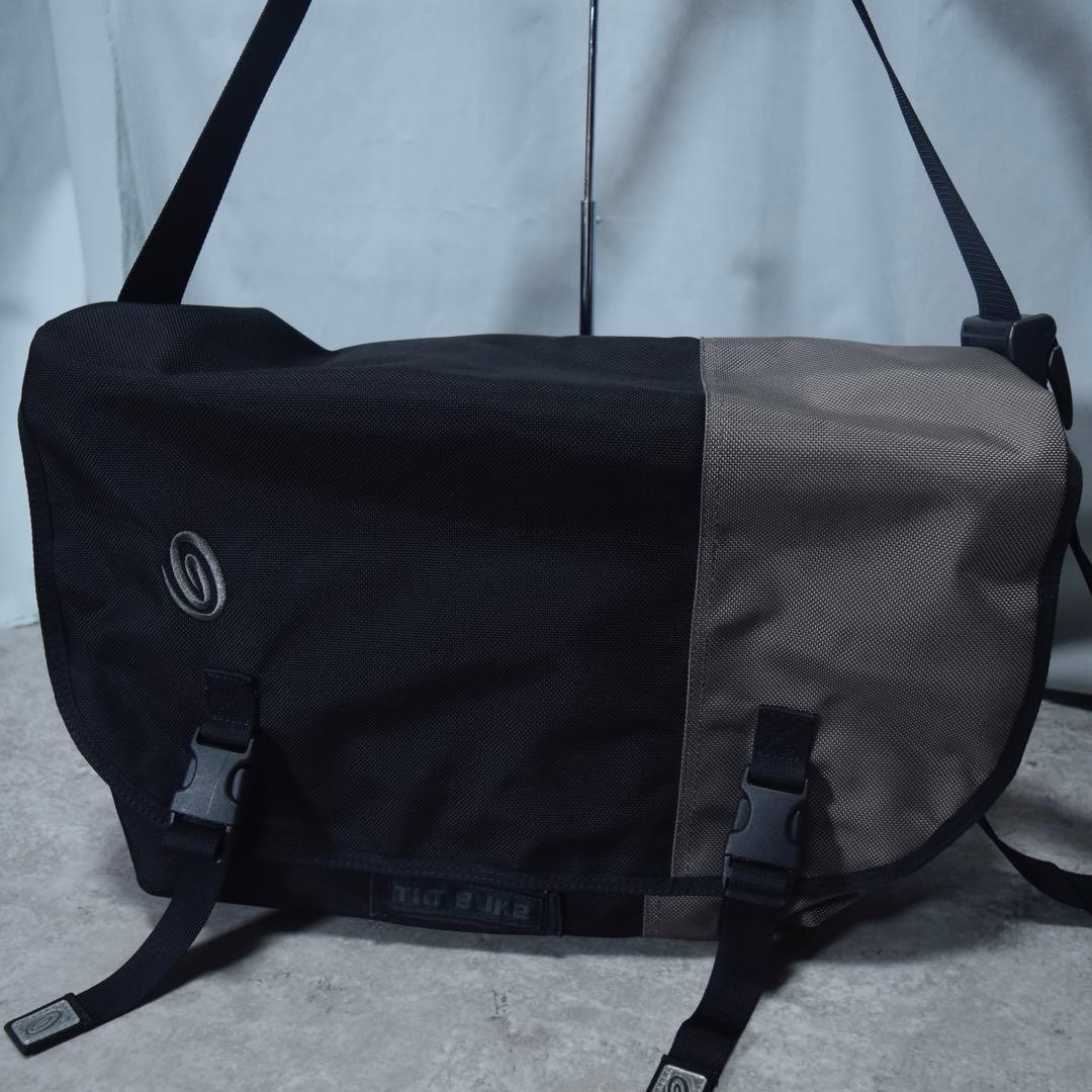 00s y2k TIMBUK2 大型メッセンジャーバッグ ブラック グレー