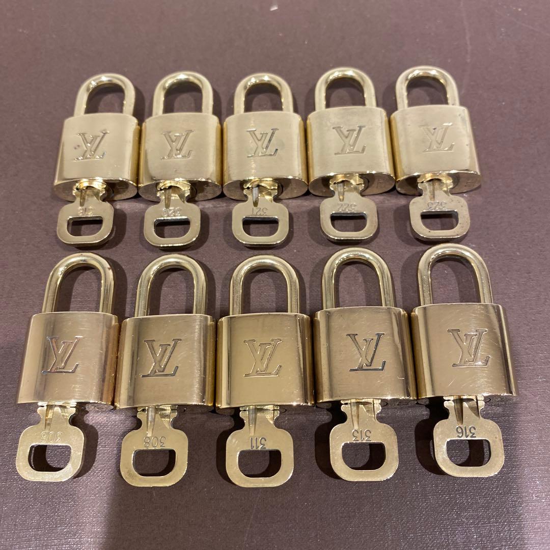 L00125　 ルイヴィトン　パドロック　10セット　カデナ　南京錠　鍵