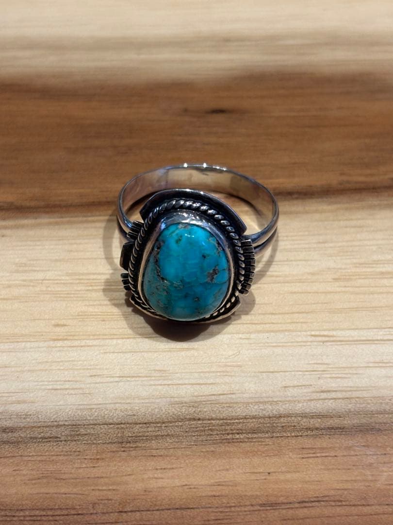 【Indian Jewelry】 LARSON LEE ターコイズリング25号