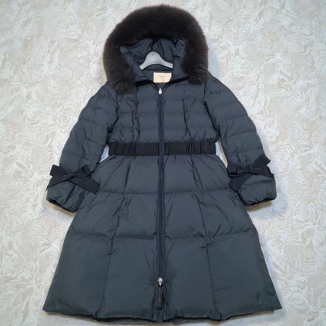 【限定値下げ】Maglie ネイビー ダウンコート　7号　フォックスファー　美品