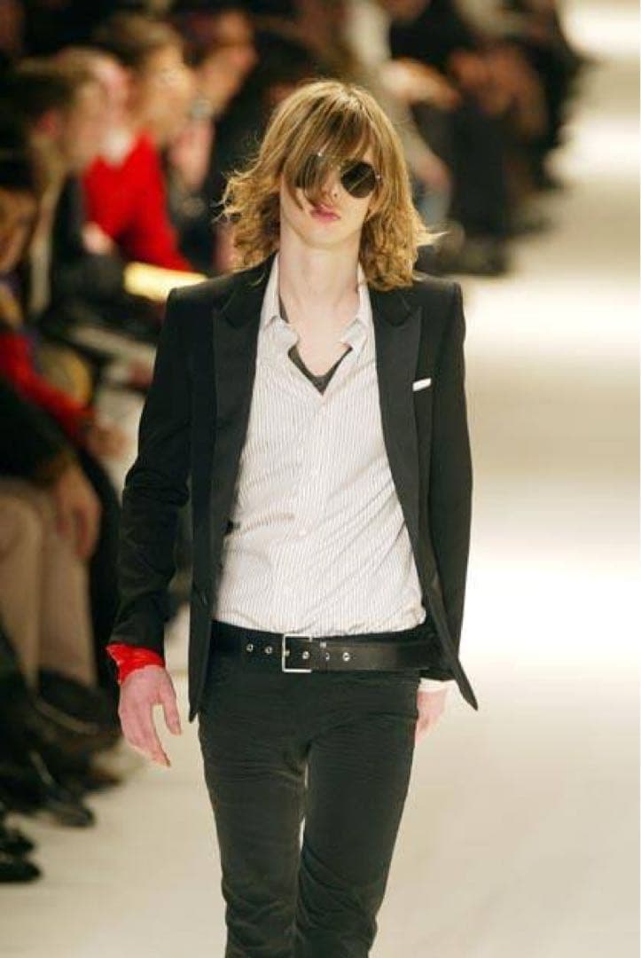 小物 2005 Dior Homme Runway Archive Belt 85 DIOR HOMME SS2005 BLACK LEATHER D-POINT BELT – glam archive