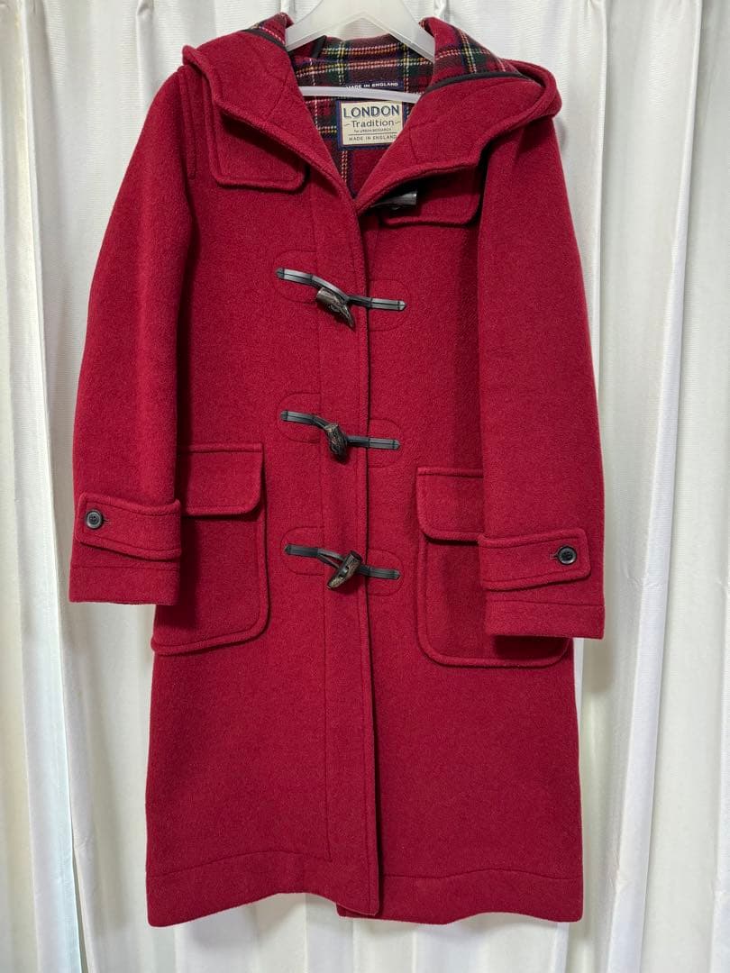 美品ロンドントラディション ダッフルコート フード付き