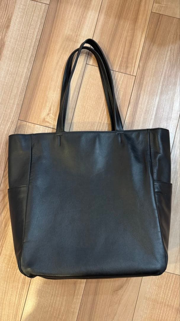 ユナイテッドアローズ/グリーンレーベルリラクシング/本革トートバッグ/黒ブラック