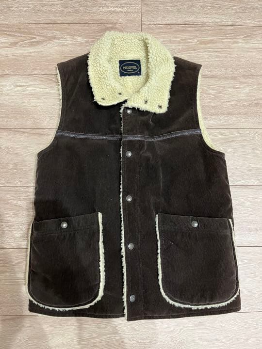 PHIGVEL フィグベル ヴィンテージ コーデュロイ ベスト ボア - メルカリ