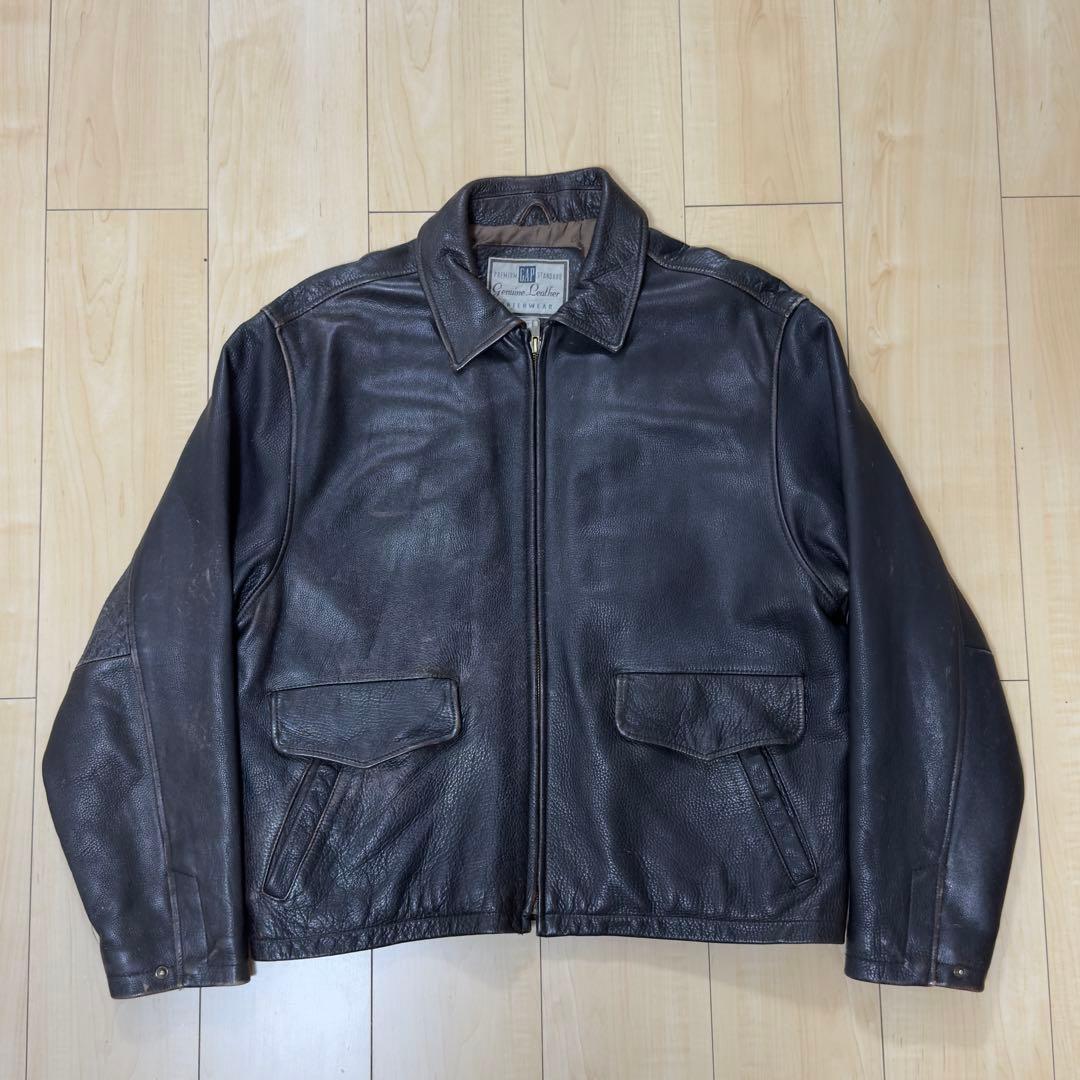 【sleepyboyさん着用】90s OLDGAP レザージャケット 90s GAP オールドギャップ 厚手 レザー ジャケット 黒 S ショート