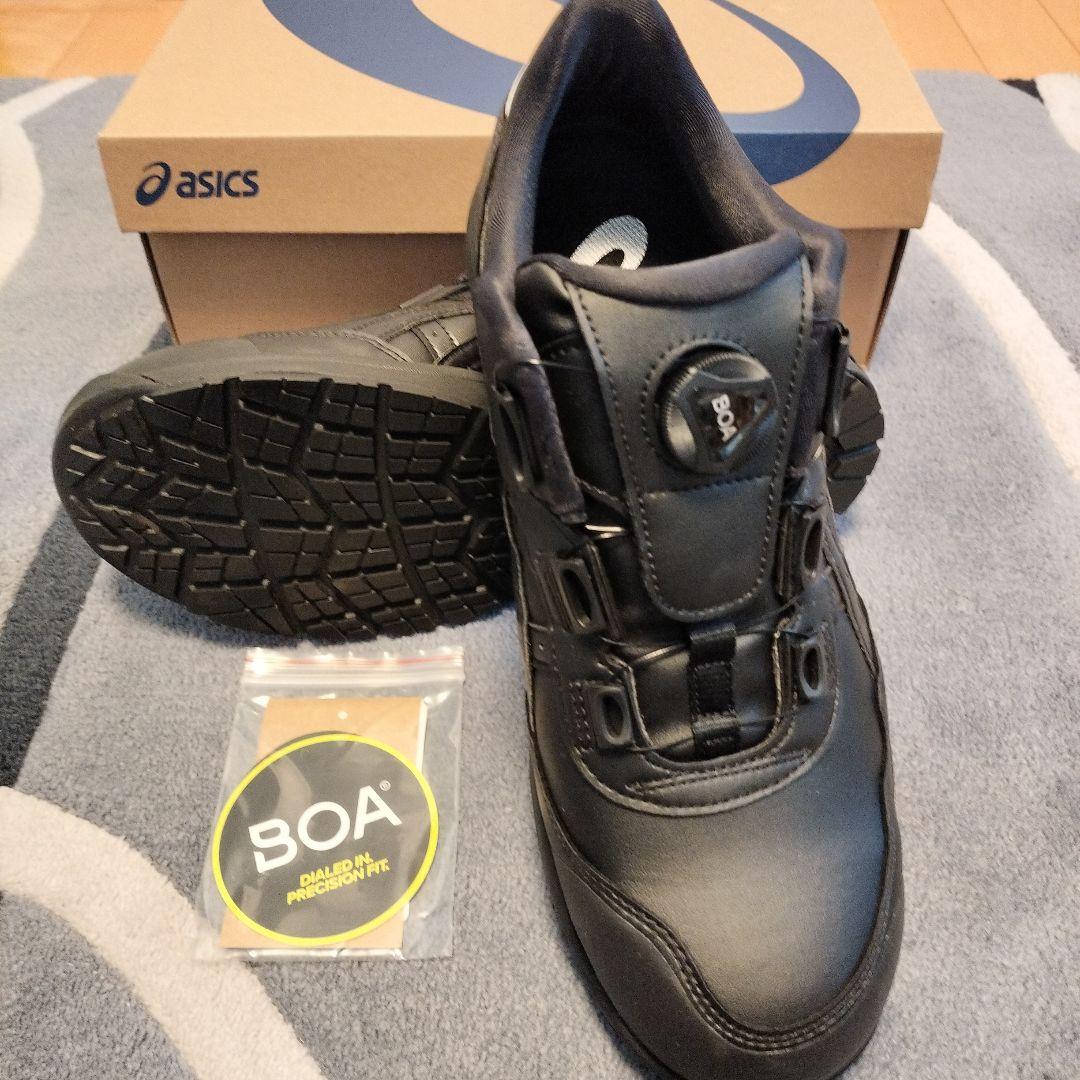 【新品】ASICS BOA ウィンジョブ CP306 BOA 安全靴 ブラック