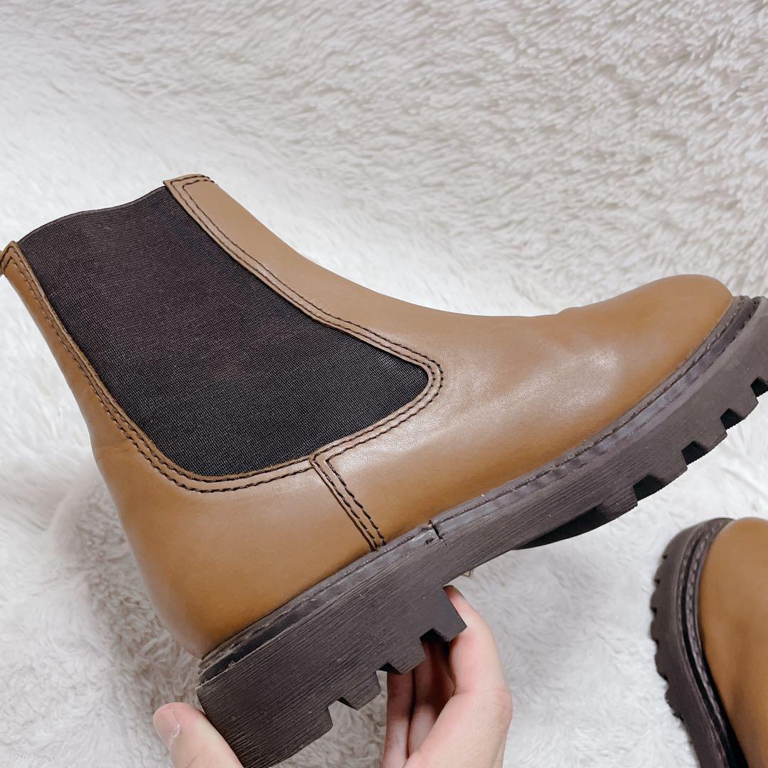 Galerie Vie ブラウン　サイドゴアブーツ　レディース　23.0cm