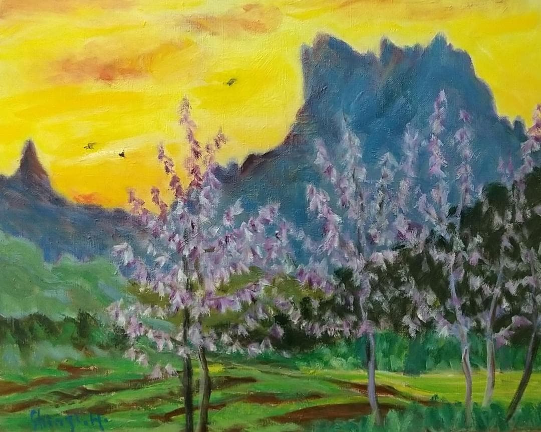 F6「妙義の里」絵画 油絵 油彩画 風景画 アート 妙義山 妙義山 | N Chigira ｜インテリア絵画 アートの専門通販 thisisgallery