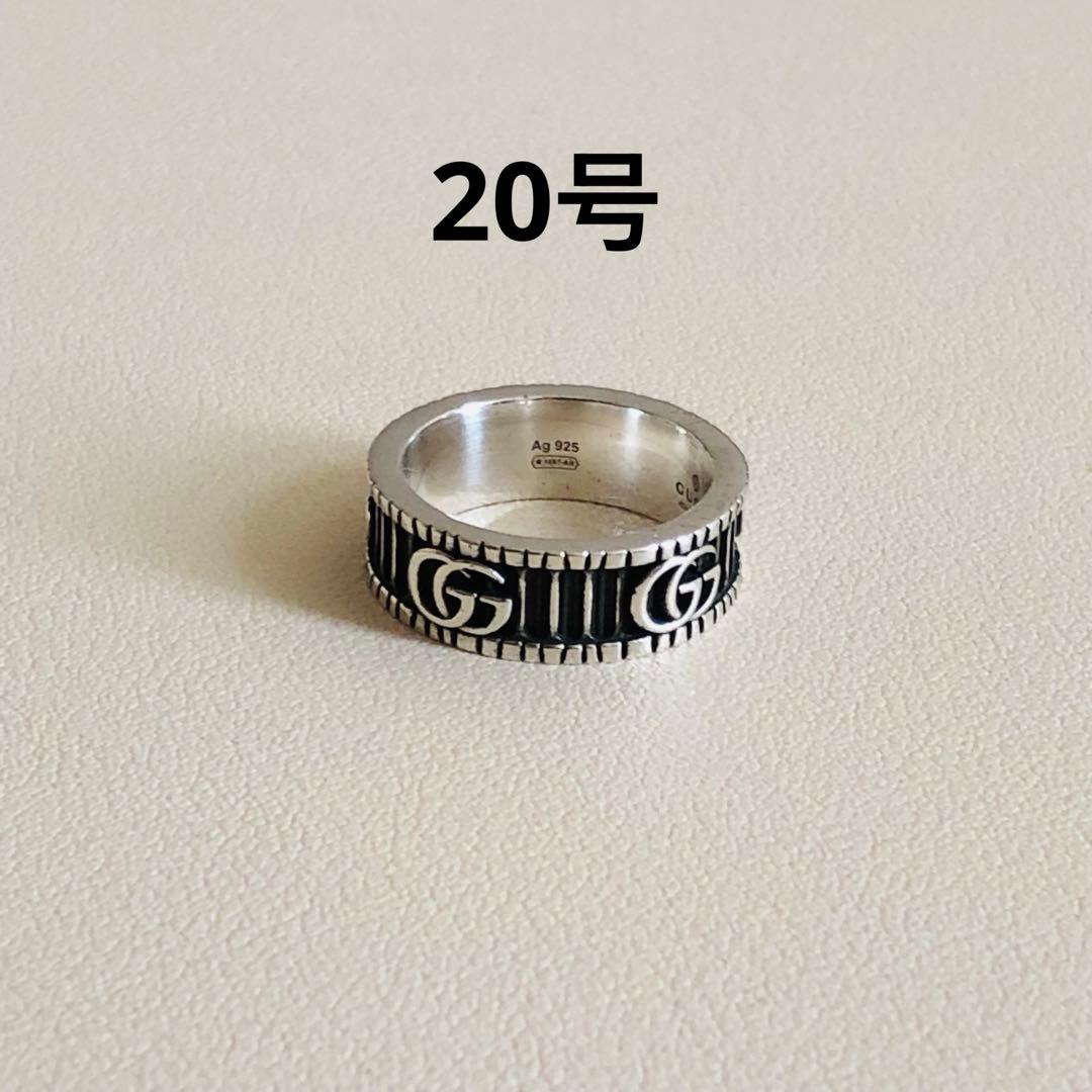 GUCCI ダブルG シルバー リング　20
