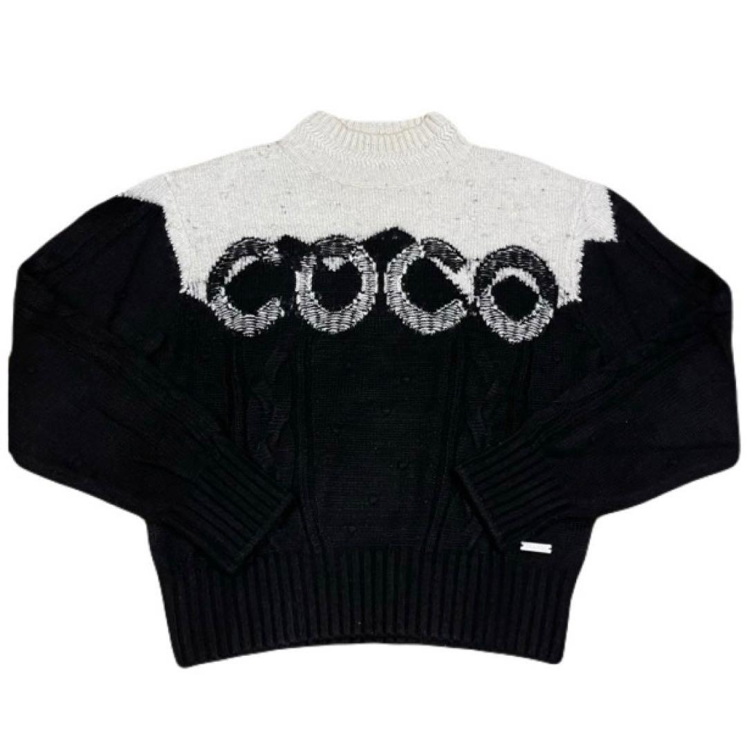 美品❣️シャネルCHANELジェニー着用ロゴカシミアニット - メルカリ