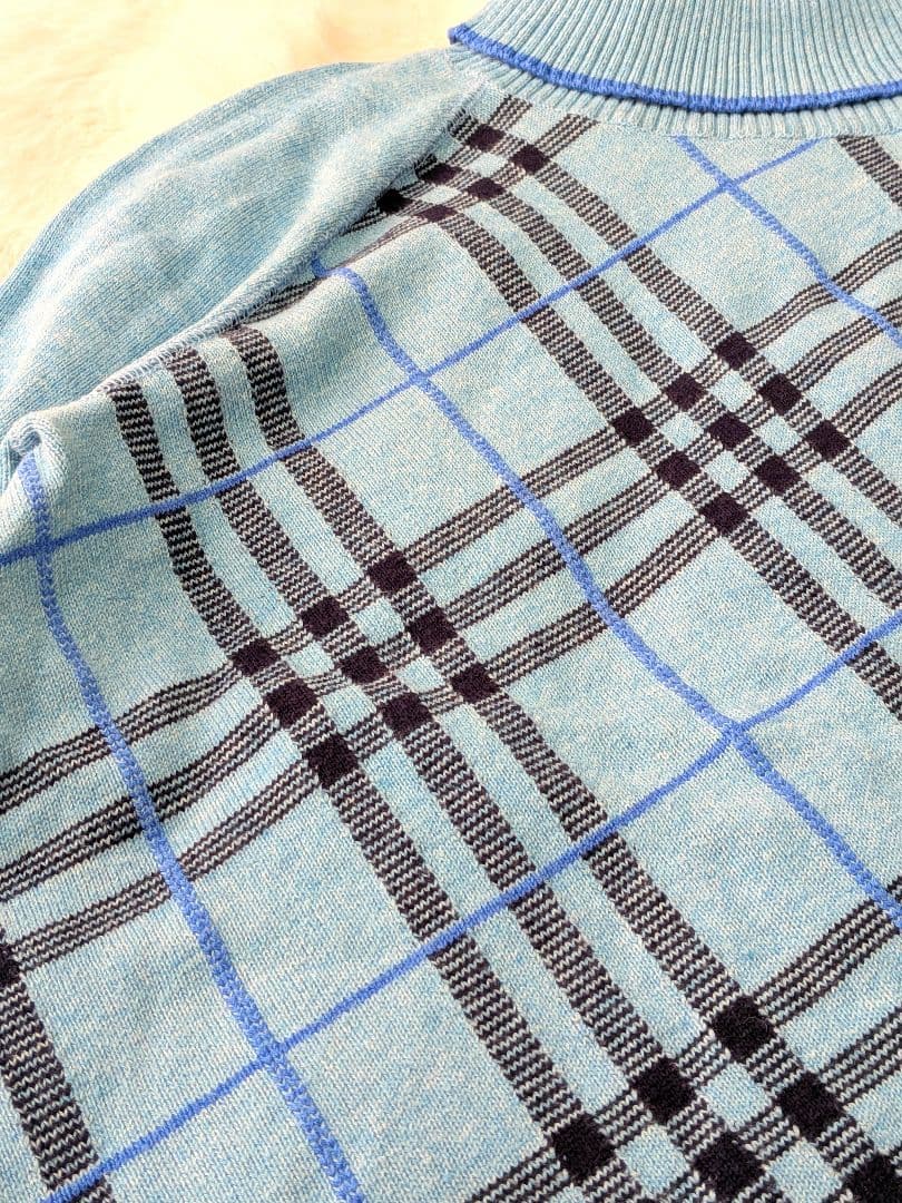 バーバリー ブルーレーベル タートルニット ノバチェック Y2K - メルカリ