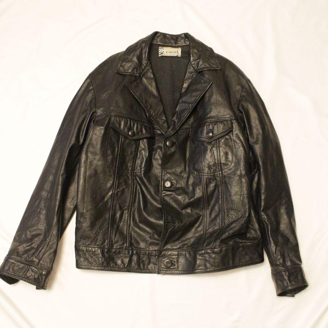 レザージャケット gジャン トラッカージャケット ブラック