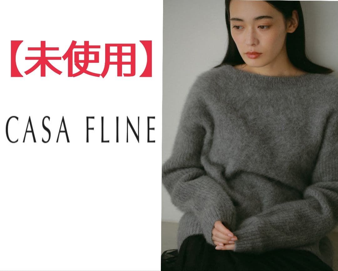 【最終価格】◆カーサフライン　フォックスカシミヤニットトップス CASA FLINE（カーサフライン）の「フォックスカシミヤニットトップス