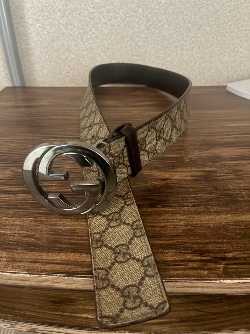 GUCCI グッチ 114984 インターロッキングGG柄 PVC シルバー金具 GUCCI（グッチ） ベルト インターロッキング シェリーカラー 114984