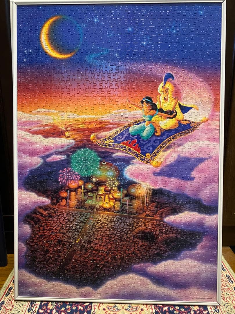 ディズニー作品 アラジンモチーフの2,000ピースパズル(完成品、フレーム付き) ディズニー アラジン パズル 完成品セット - メルカリ